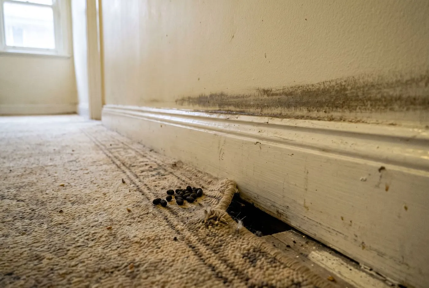 Greasy rub marks on skirtings